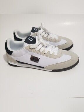 GBC Los Angeles Women’s Sneakers Size 9 M White Beige Black Low Top Casual Shoes